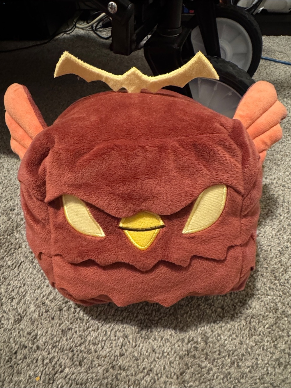 Plush Red-Brown Owl Stuffed Animal - Soft Kids Toy